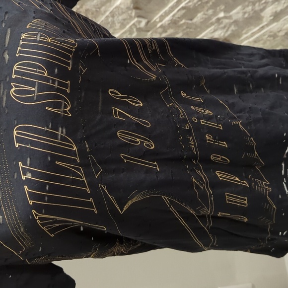 Diesel black and gold wild spirit t-shirt with mesh laser cutouts - Picture 2 of 7